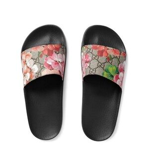 Gucci GG Blooms Slide Sandals Size 39 | Floral Monogram Pool Slides